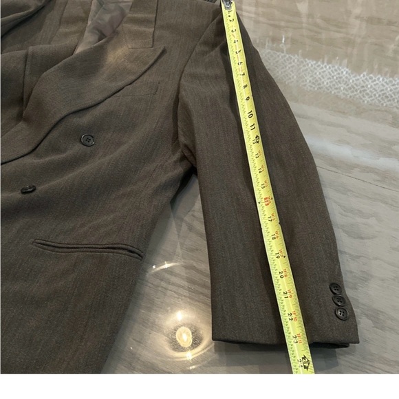 Pal Zileri Suit Men 40R 33Wx28L  Italy VTG 80s Double Breasted Bagged Pant Rare - Picture 10 of 16